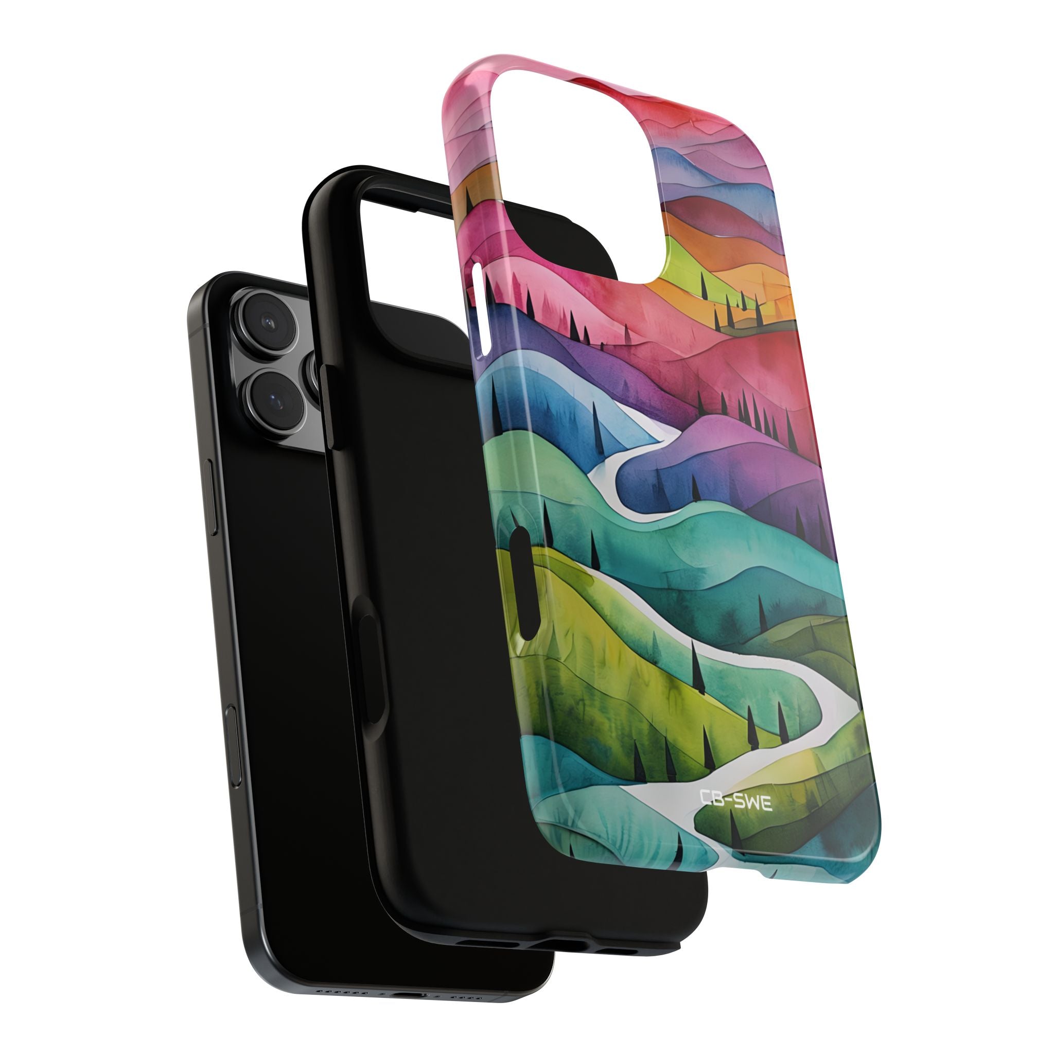 Whimsical Colorful Valleys - iPhone Case