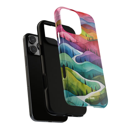 Whimsical Colorful Valleys - iPhone Case