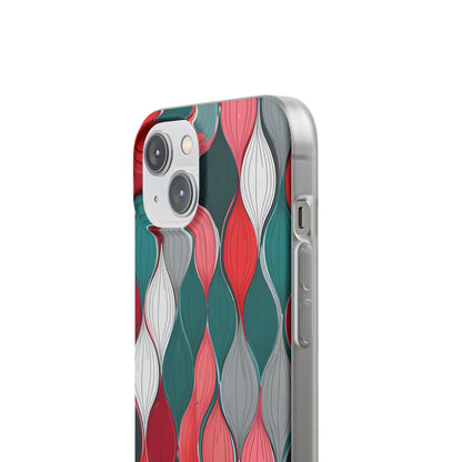 Leaf Cascade Teal iPhone 14 Case - Soft
