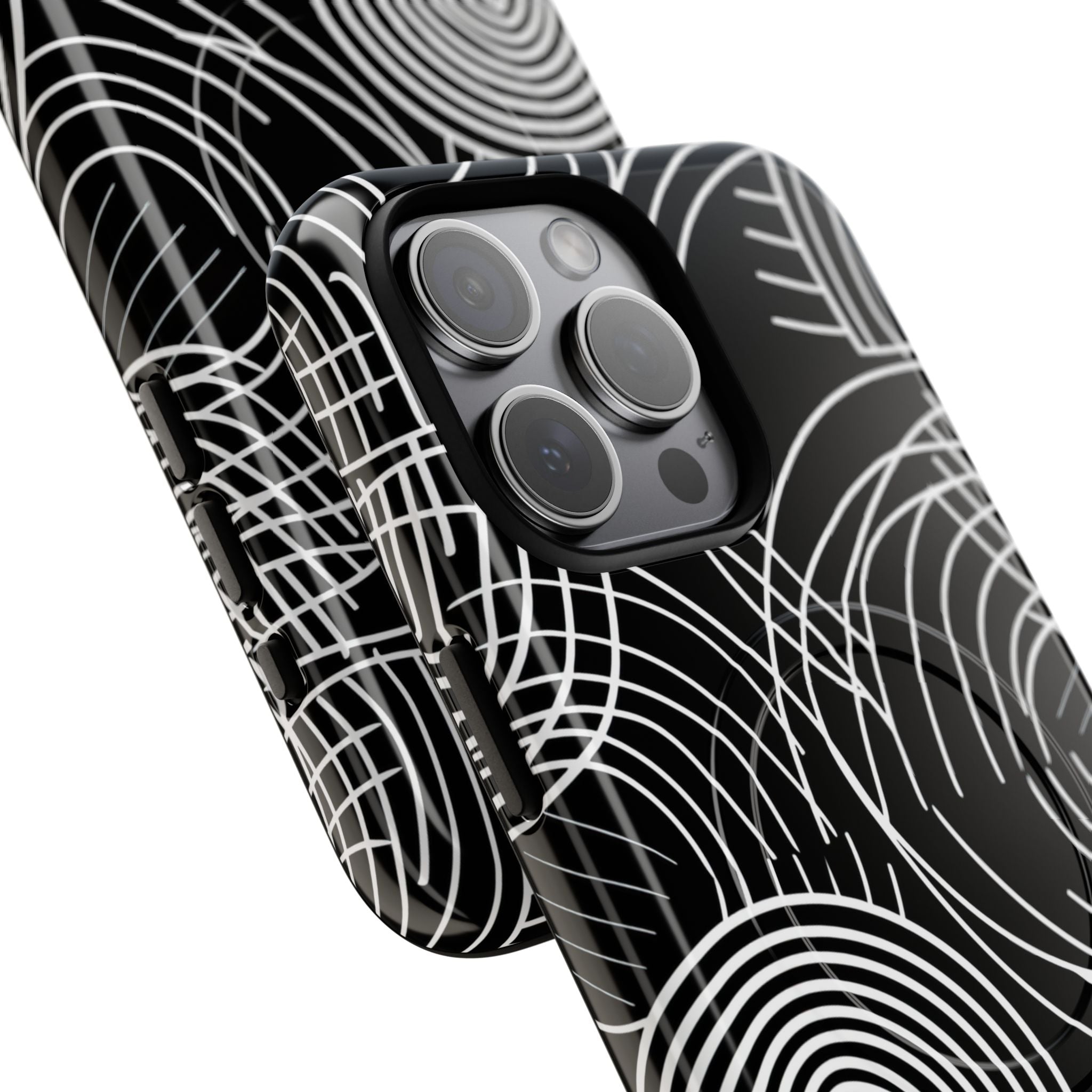 Curve a spirale monocromatiche iPhone 15 - Tough+