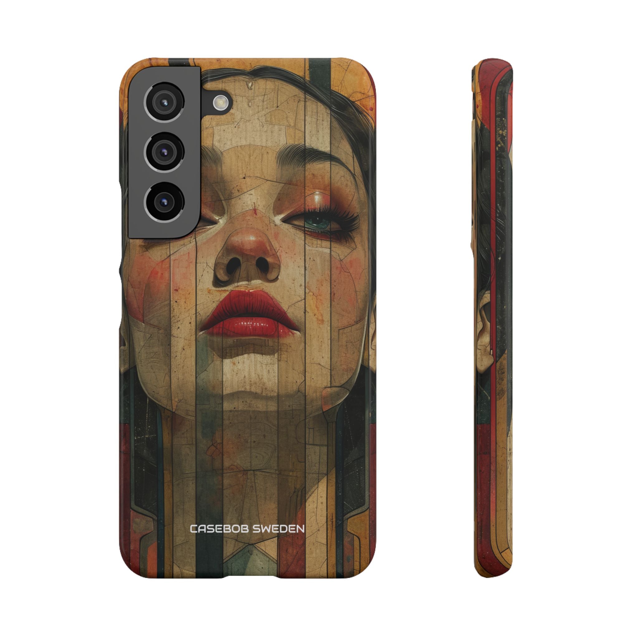 Bold Art Deco Portrait - Slim Samsung S22 Phone Case