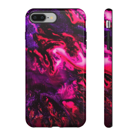 Deep Pink Galaxy Ink Art iPhone Case (Protective) iPhone 8 Plus Glossy Phone Case