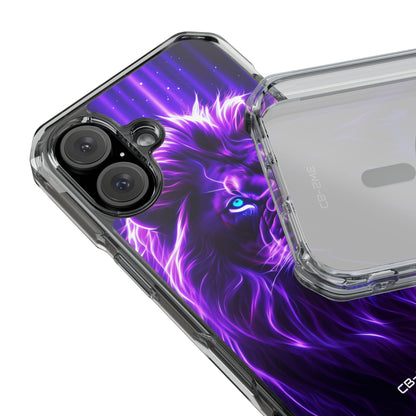 Neon Lion Majesty iPhone Case - Impact