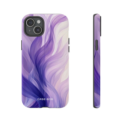 Purple Ribbon Waves iPhone 15 Plus Case - Tough