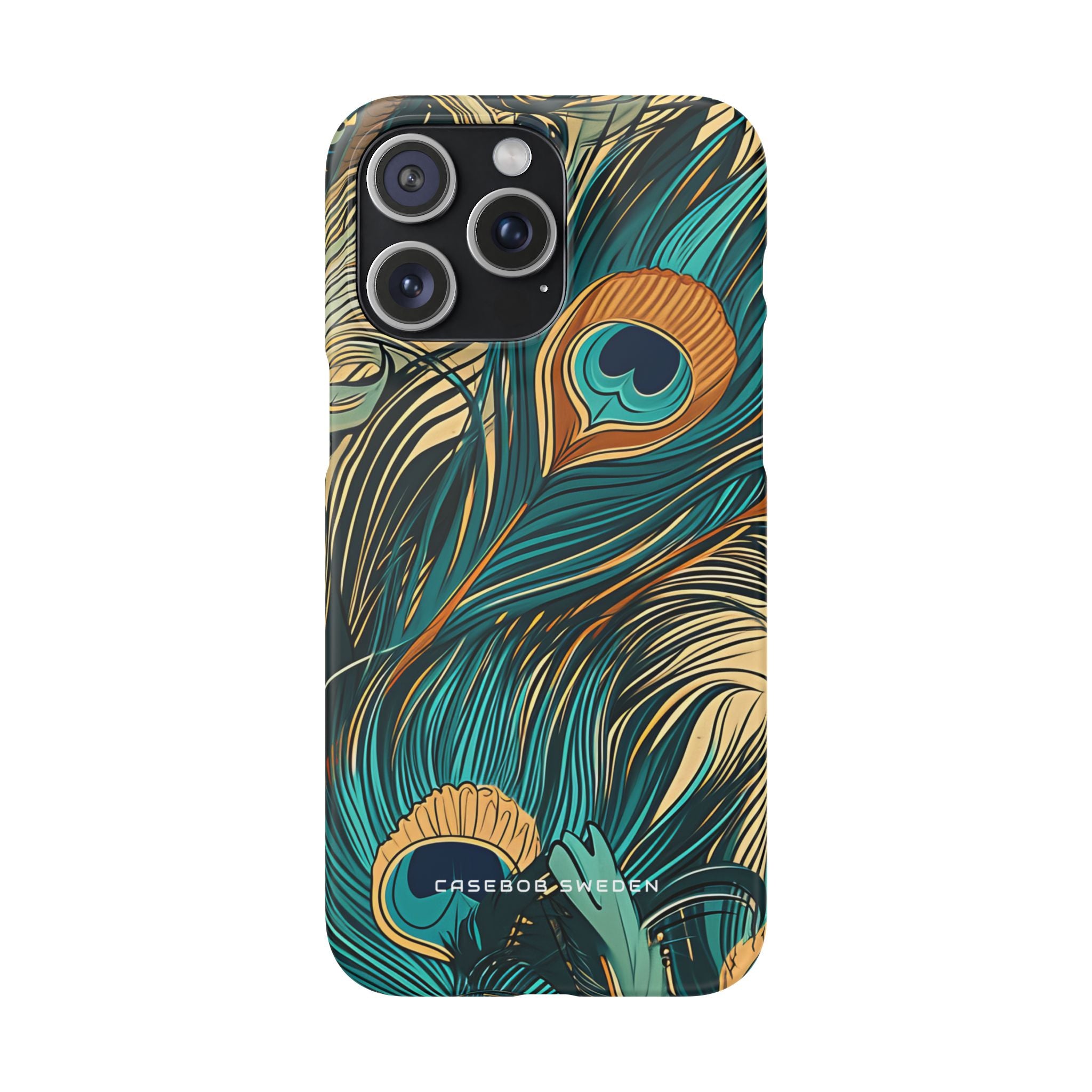 Art Nouveau Peacock Elegance iPhone 15 - Slim Phone Case