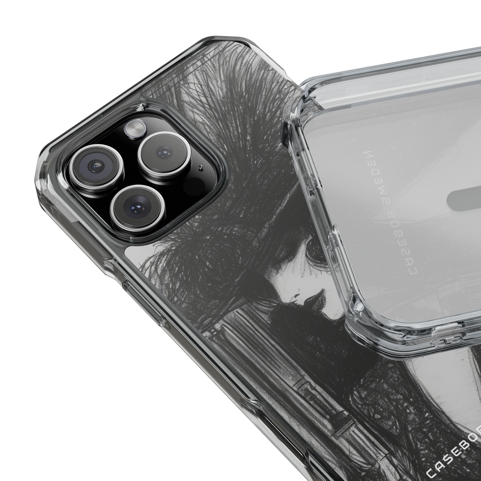 Timeless Elegance in Monochrome iPhone 16 - Clear Impact Phone Case