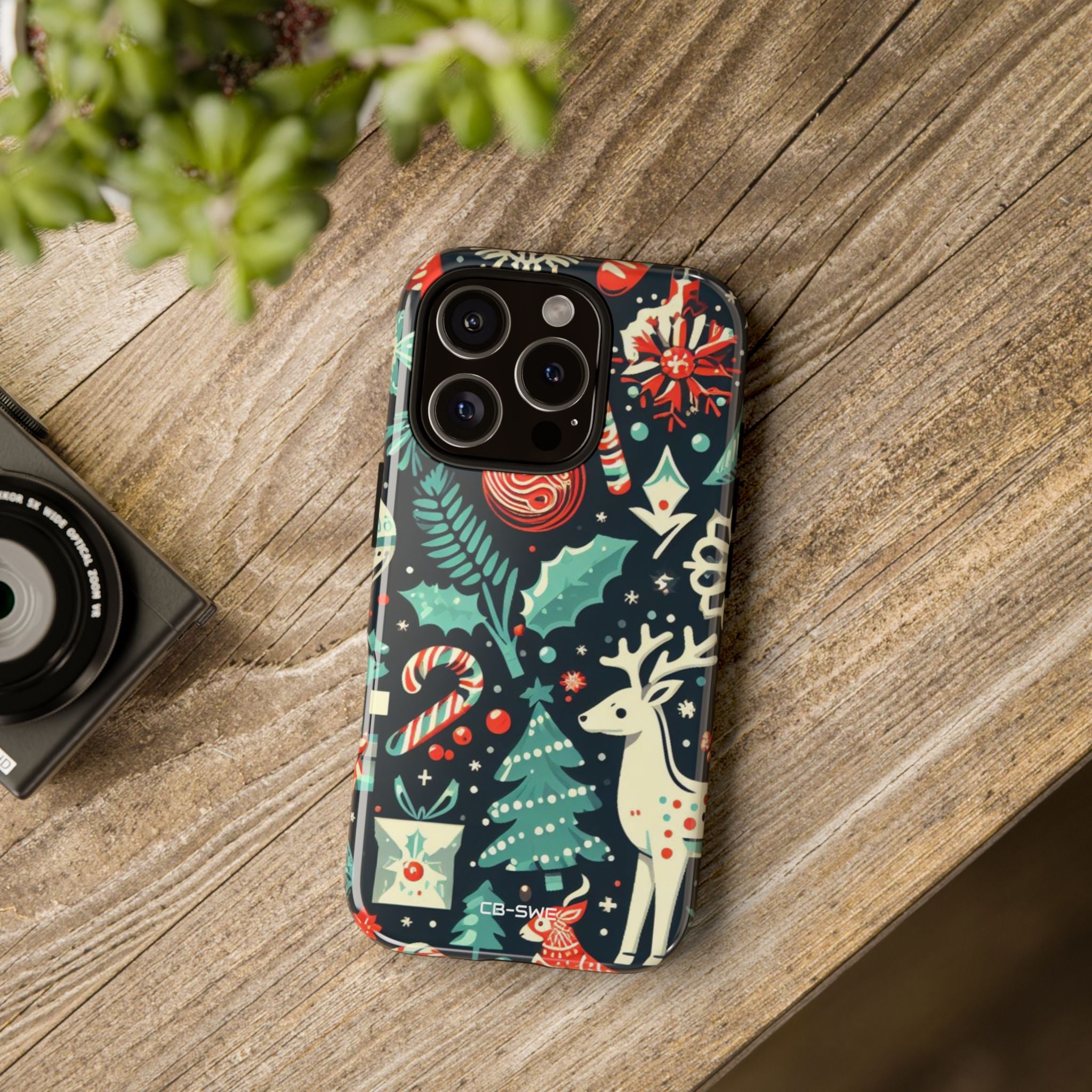 Festive Snowflakes Dance - iPhone Case