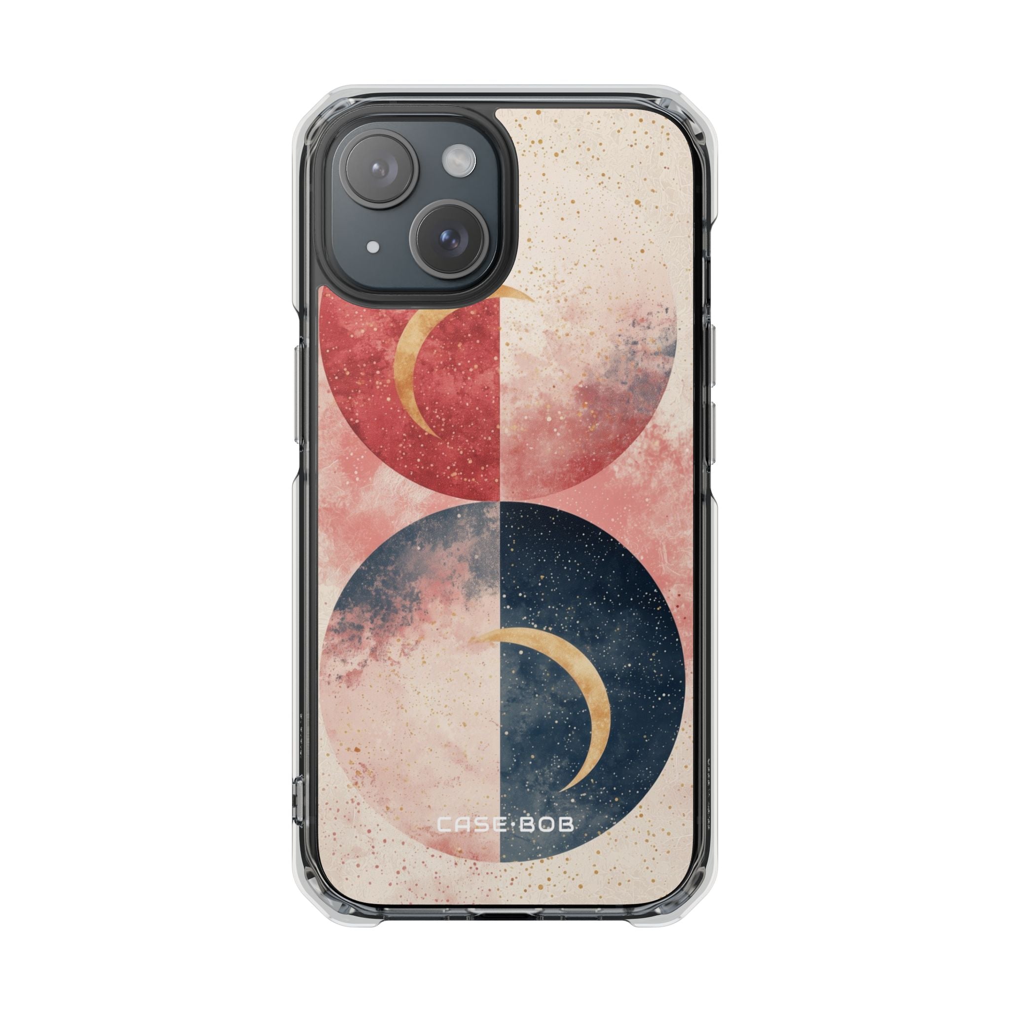 Golden Crescents Crimson iPhone 15 Case - Impact