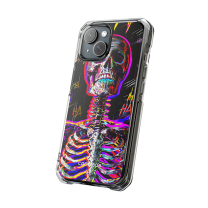 Neon Skeleton Laughter iPhone 15 Case - Impact