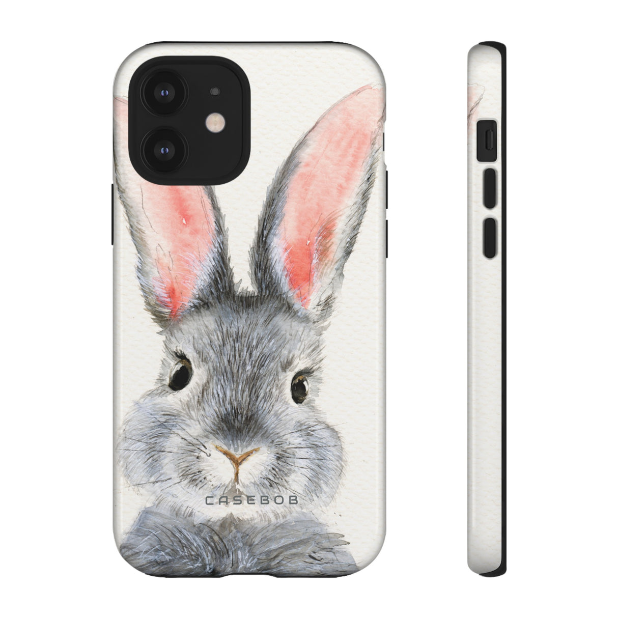 Watercolor of Fluffy Rabbit - Protective Phone Case