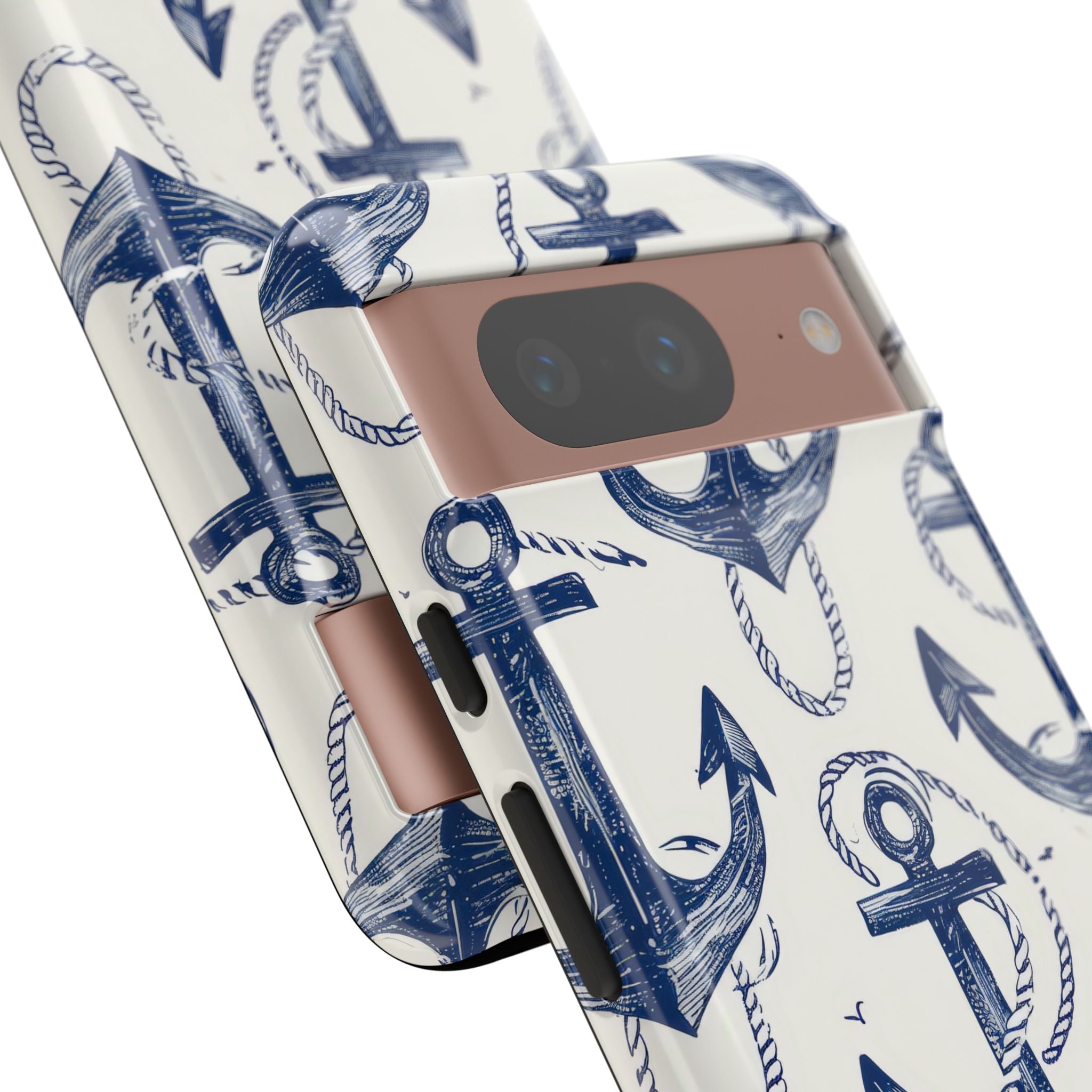 Navy Anchor Loop Google Pixel 8 Case - Tough