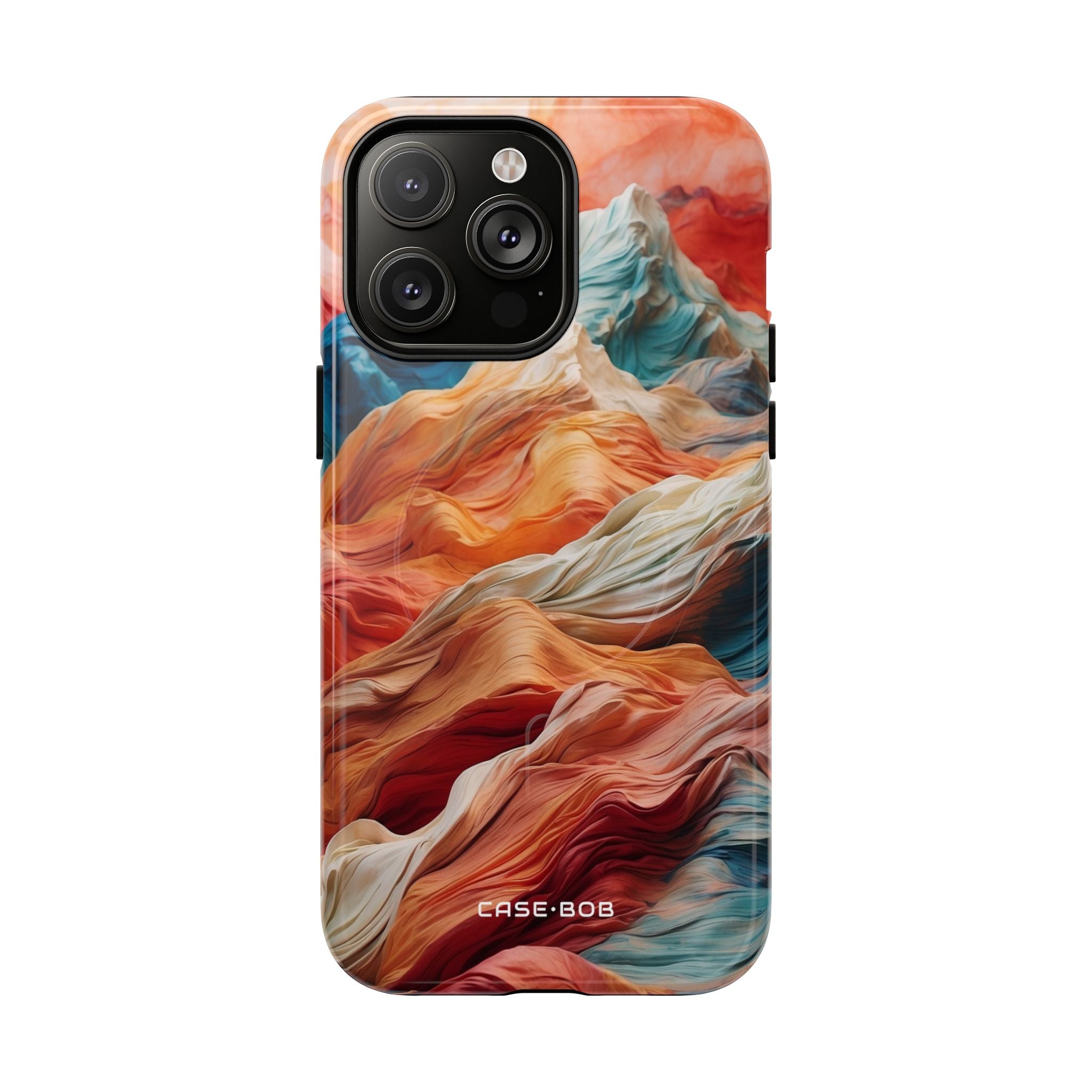 Fabric Peaks Cream iPhone 14 Pro Max Case - Tough+