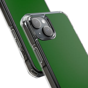 Dunkelgrün | Handyhülle für iPhone (Clear Impact Case – Magnetisch)