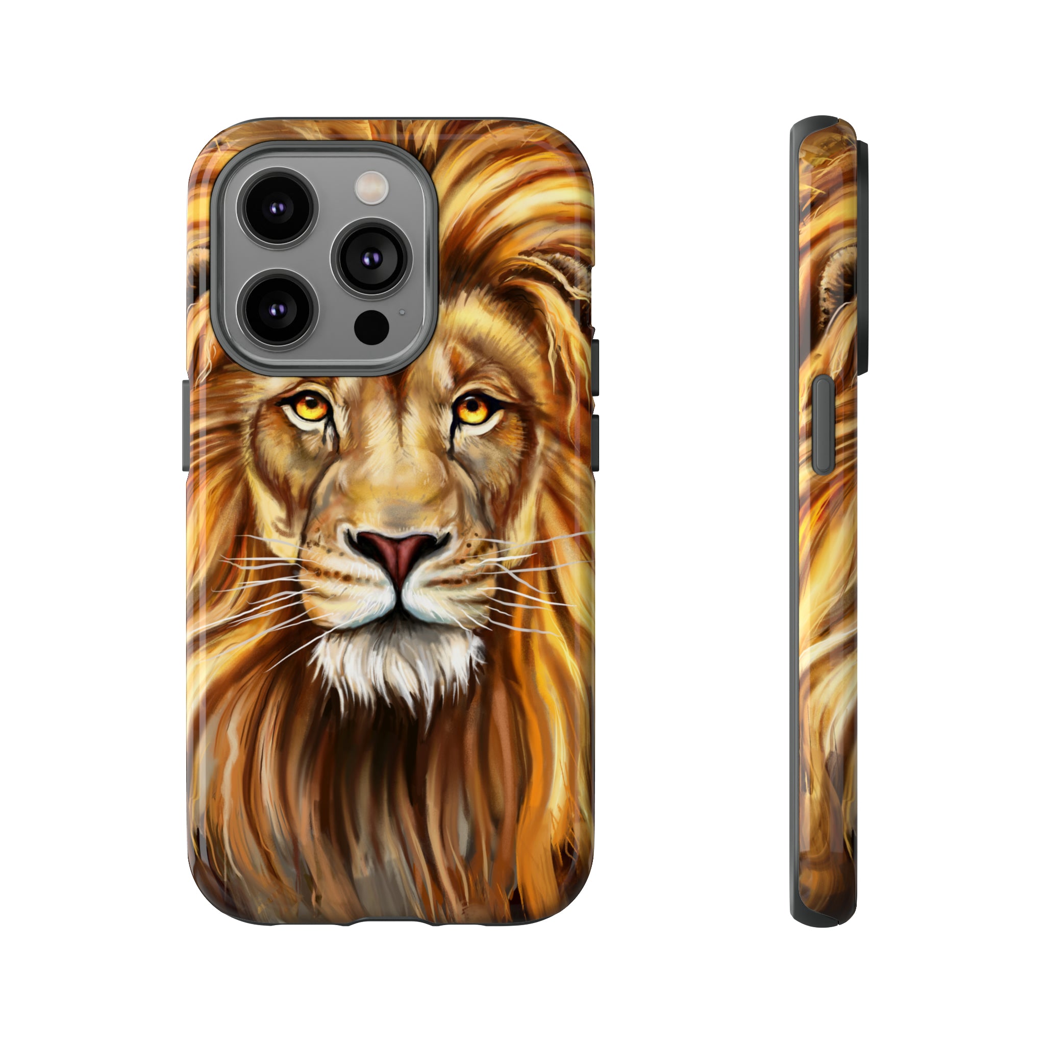 Lion head Digital Painting - Protective Phone Case