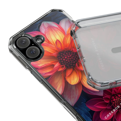 Fiery Bloom Harmony iPhone 16 - Clear Impact Phone Case