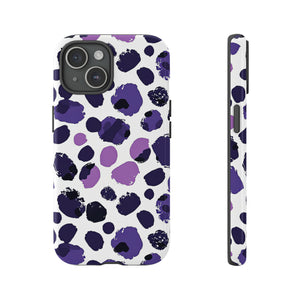 Purple Dots Abstract Minimal Case - Protective Phone Case