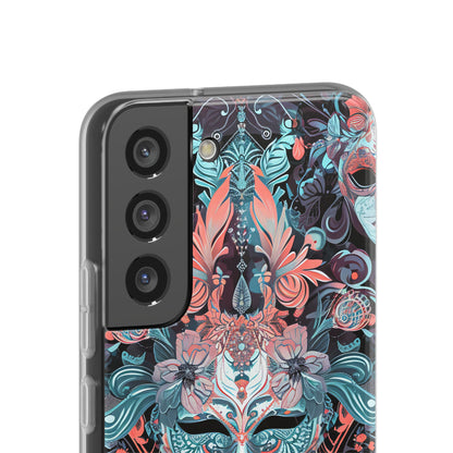 Mystic Teal Coral Mask - Flexi Samsung S22 Phone Case