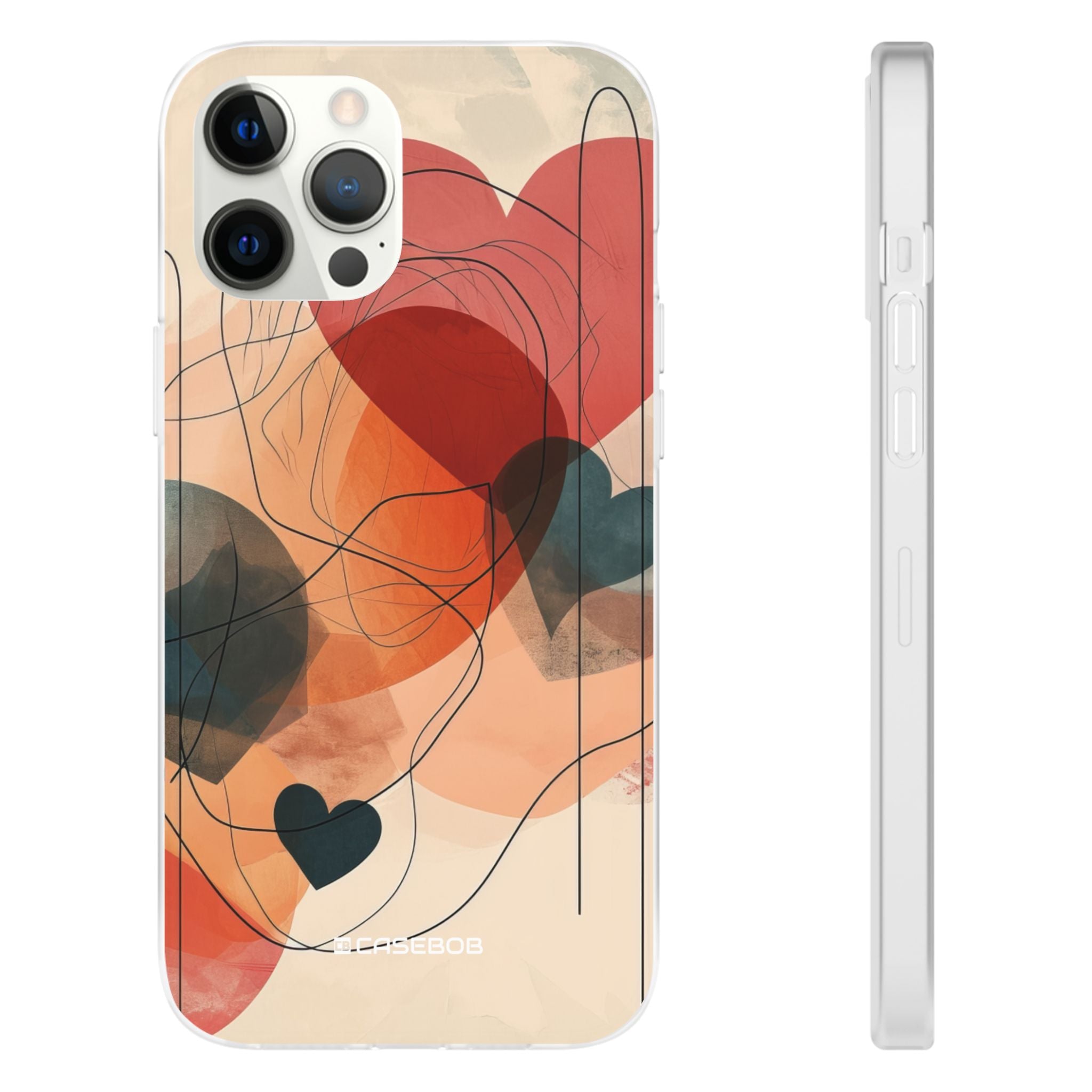 Abstract Heart Harmony - Flexi iPhone 16 Phone Case