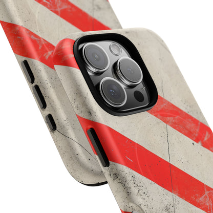 Striker Crimson Stripes iPhone 16 | Tough+ Phone Case