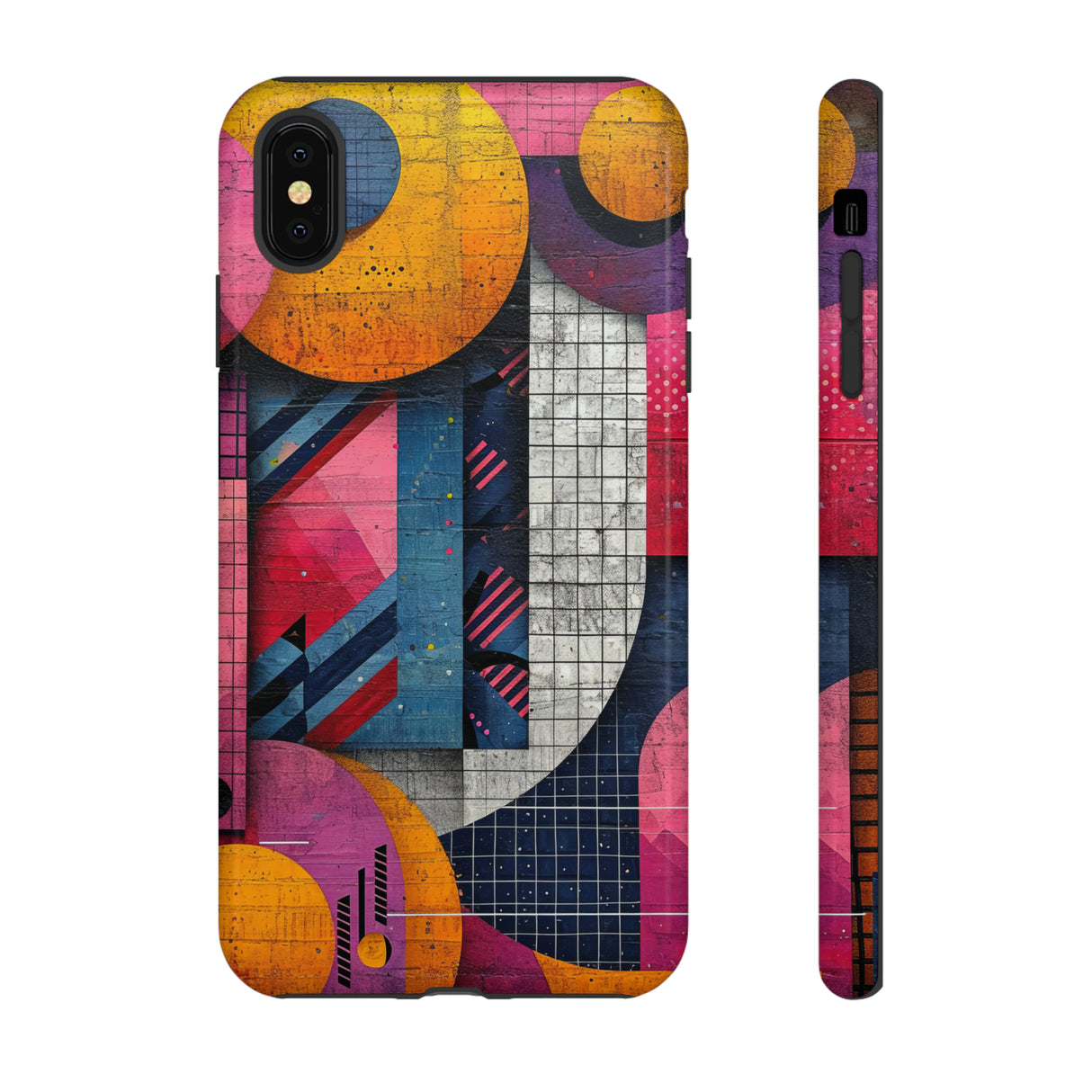 Lively Neon Geometry - Protective Phone Case