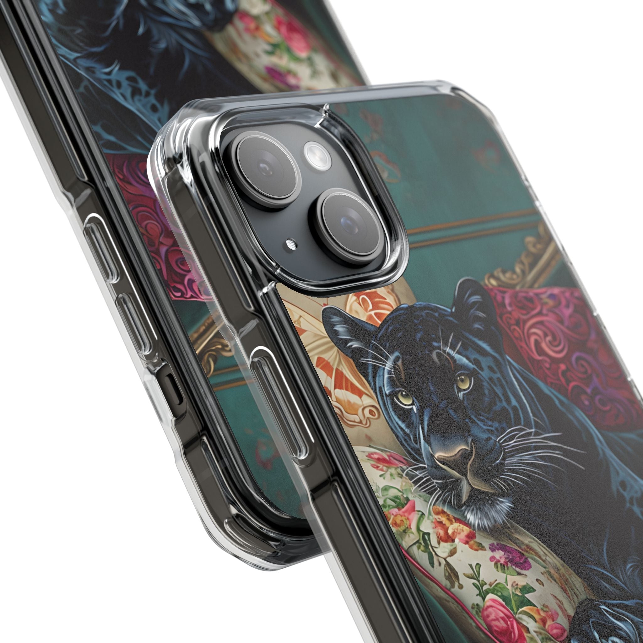 Panther on Vintage Chaise iPhone Case - Impact