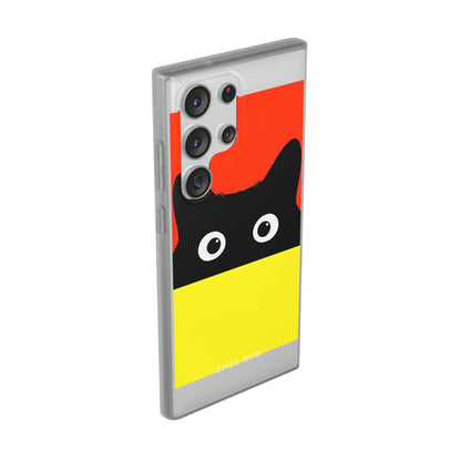 Peekaboo Cat Crimson Samsung S23 Ultra Case - Soft