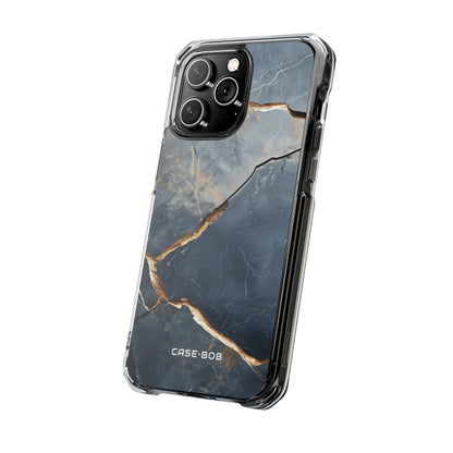 Jagged Vein Navy iPhone 14 Pro Max Case - Impact