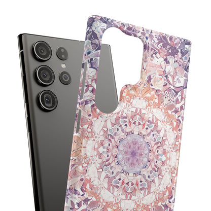 Purple Pink Mandala - Slim Samsung S23 Phone Case