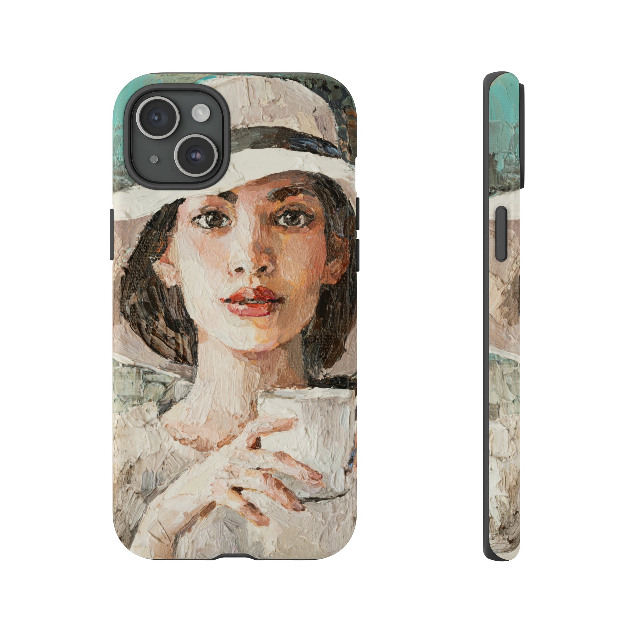 Oil Painting - Lady in a White Hat - Protective Phone Case