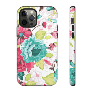 Vintage Flowers Pattern iPhone case - Protective Phone Case