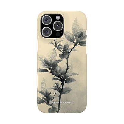 Beige Branch Art - Slim iPhone 16 Phone Case