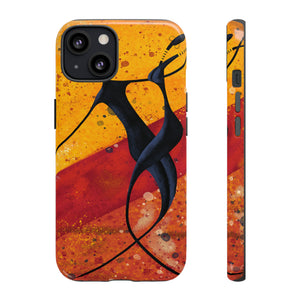 Oil painting - African couple dance - Protective Phone Case