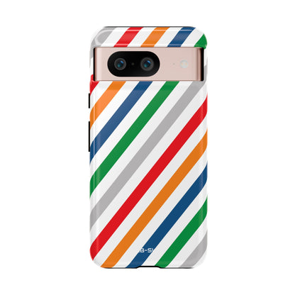 Vibrant Geometric Stripes - Google Pixel Case