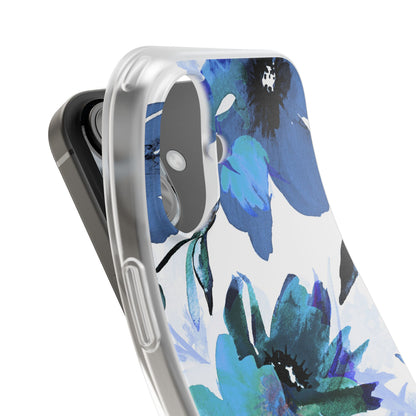 Blue Blossom Radiance iPhone 16 Case - Soft