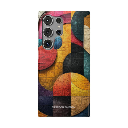 Vibrant Geometric Art - Slim Samsung S24 Phone Case