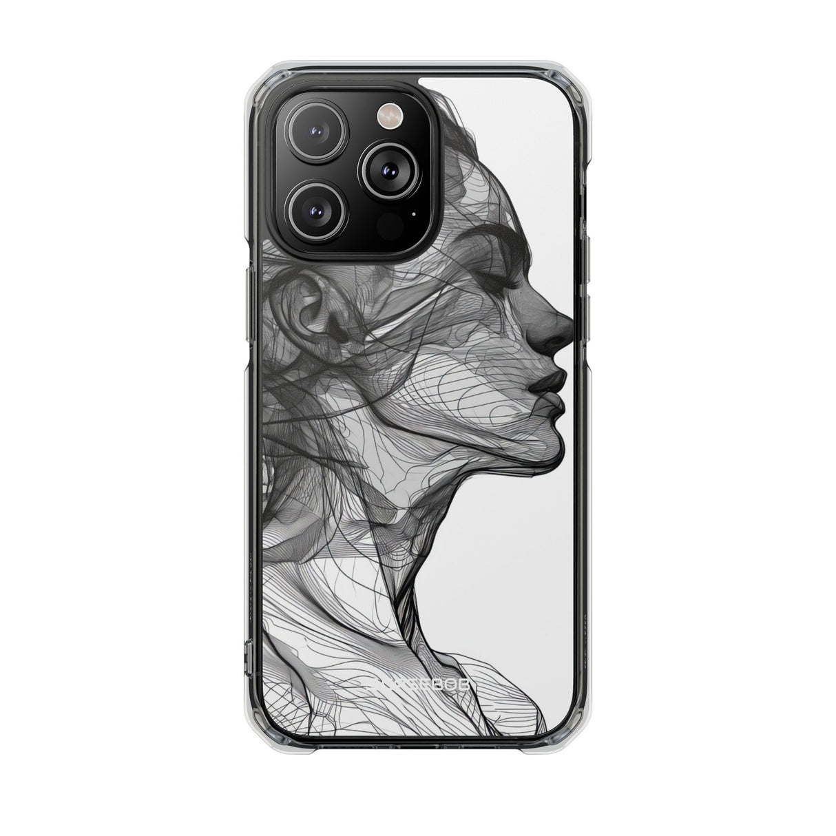 Ethereal Lines - Phone Case for iPhone (Clear Impact - Magnetic)