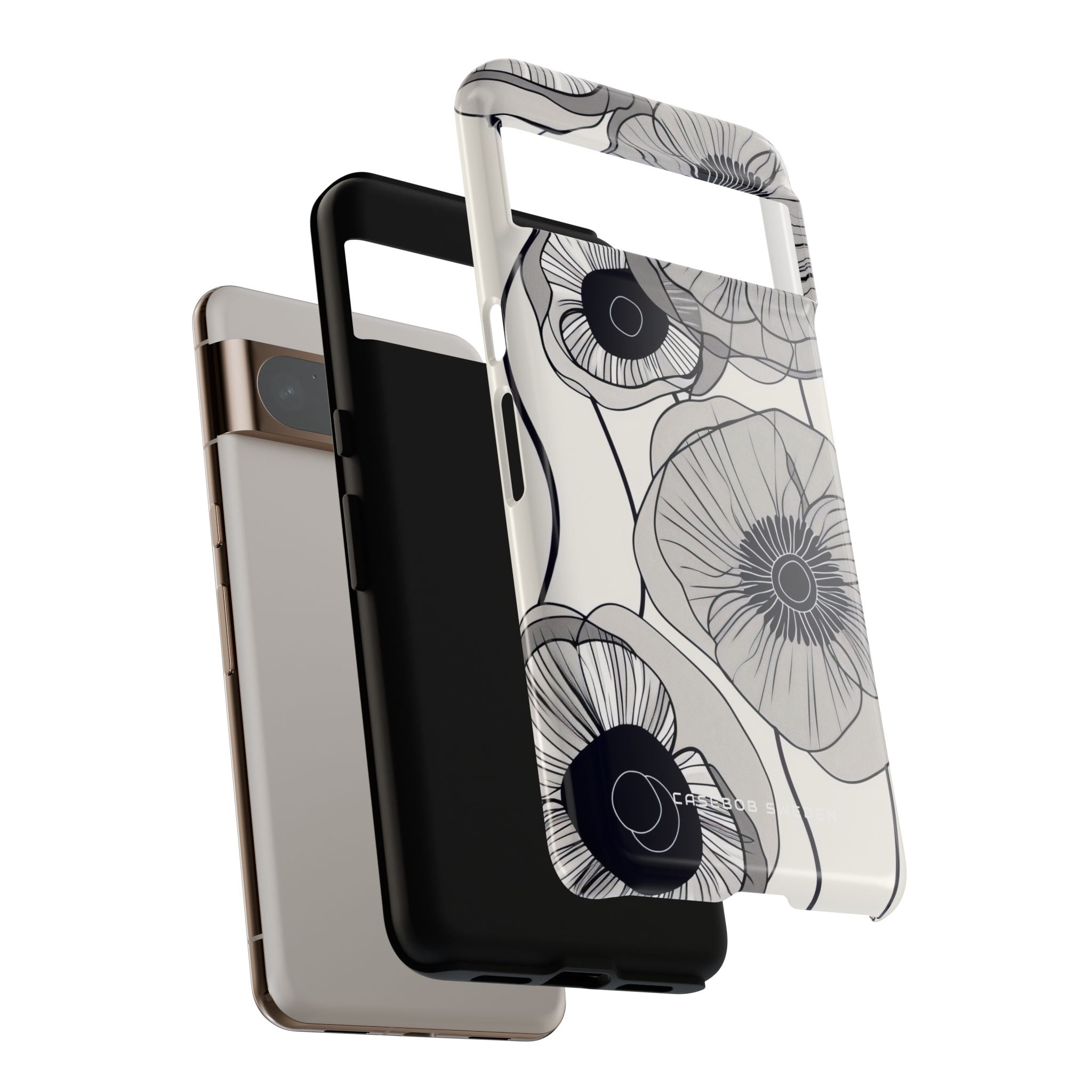 Modern Minimalist Flowers Google Pixel 8 - Tough Phone Case