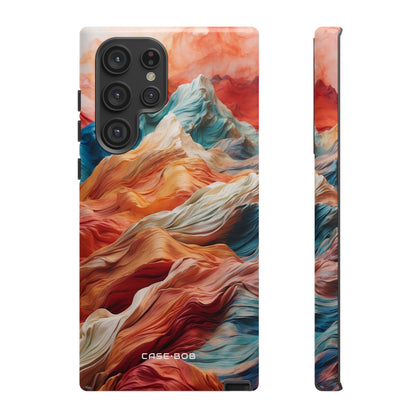 Fabric Peaks Cream Samsung S22 Ultra Case - Tough