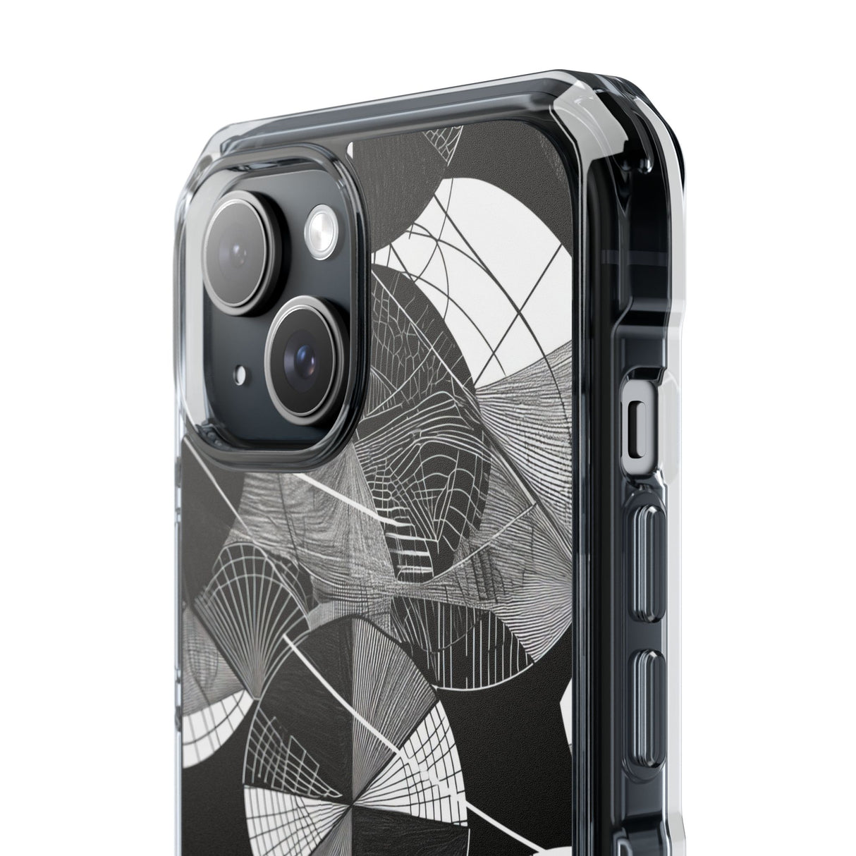 Geometric Elegance - Phone Case for iPhone (Clear Impact - Magnetic)