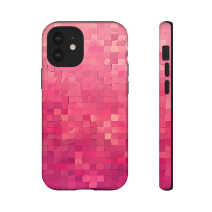 Pink Transition Squares - Protective Phone Case