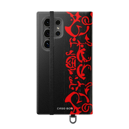 Crimson Swirl - Samsung S24 Ultra Case - Wallet