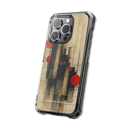 Vintage Geometric Harmony iPhone 15 - Clear Impact Phone Case