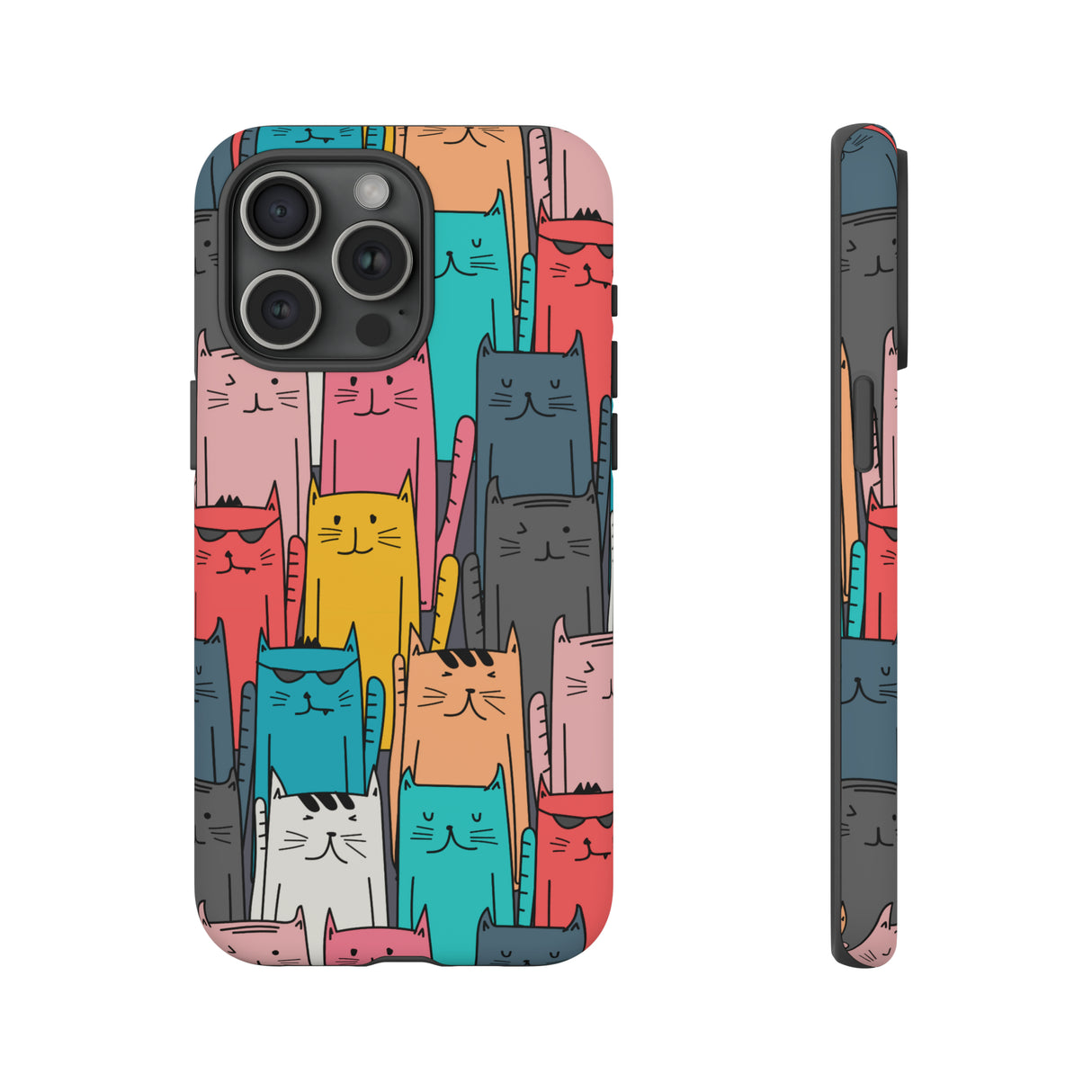 Colorful Cats - Protective Phone Case