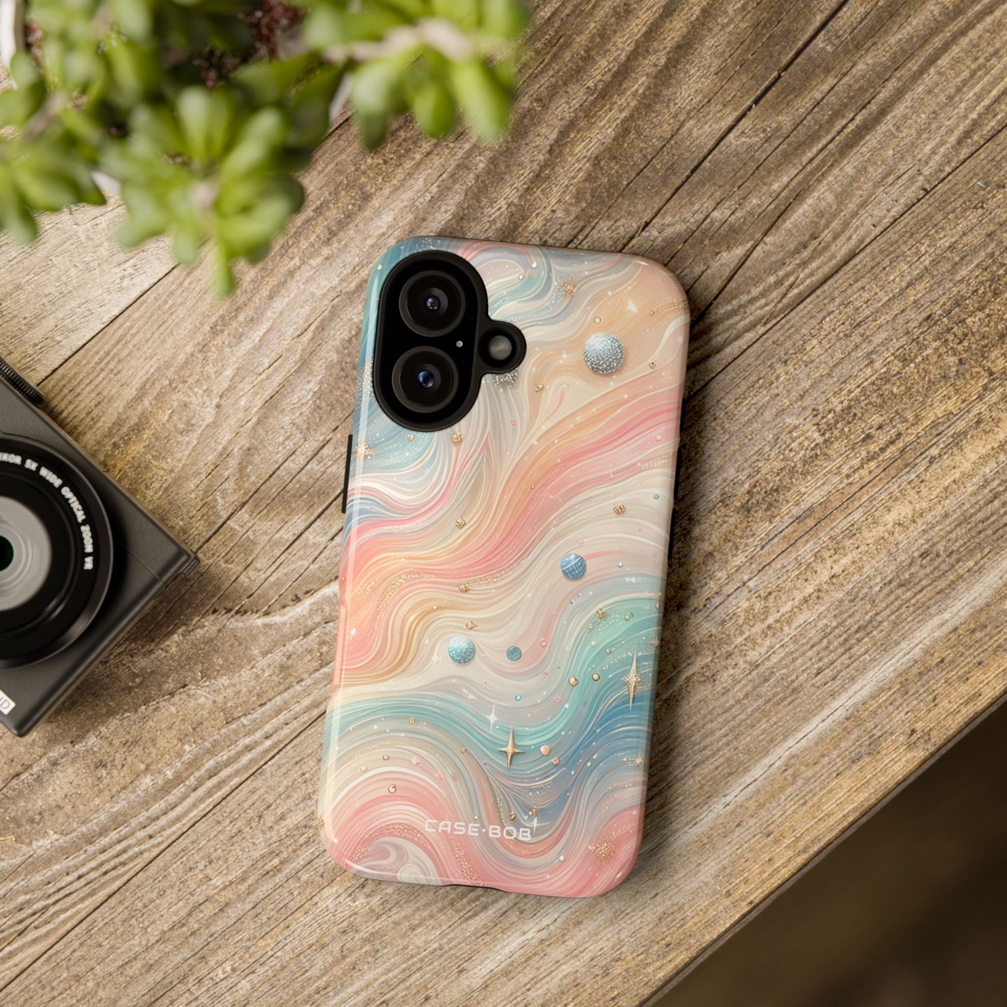 Iridescent Swirls iPhone 16 Pro Case - Tough