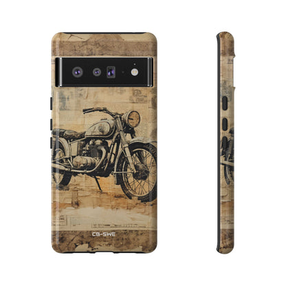Vintage Motorcycle Collage - Google Pixel Case
