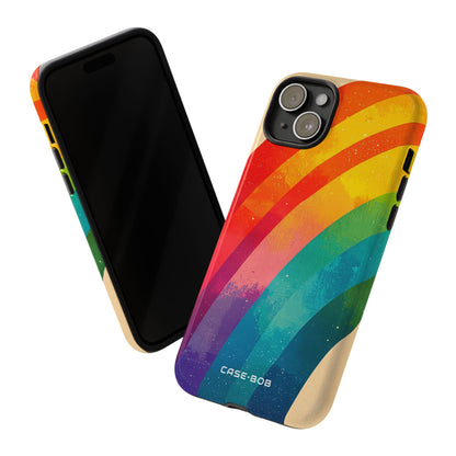 Textured Rainbow Arc iPhone 15 Plus Case - Tough