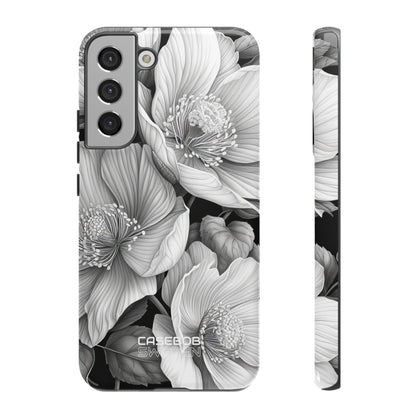 Monochrome Petal Dance  Samsung S22 - Tough