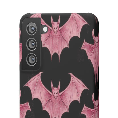 Gothic Pink Bats Aflame Samsung S21 - Slim Phone Case