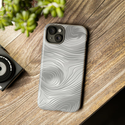 Sleek Grey Abstract Lines Case - Protective Phone Case