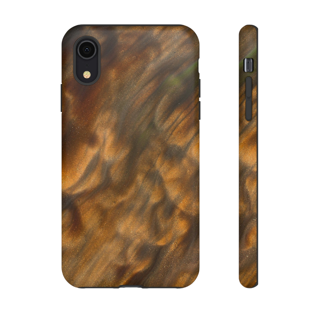 Gold Sand Ink Art iPhone Case (Protective) iPhone XR Matte Phone Case